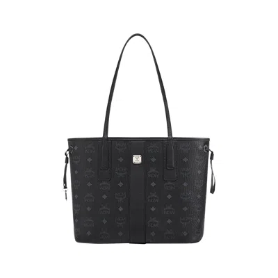 Pre-owned Mcm Liz Reversible Visetos Small Tote Bag 'black' | Men's Size Onesize