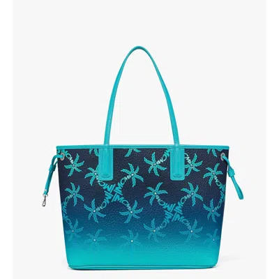 Mcm Liz Shopper In Studded Palm Canvas In White