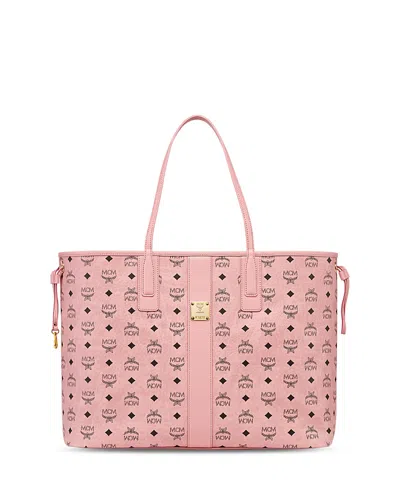 Mcm Liz Shopper In Visetos In Pink