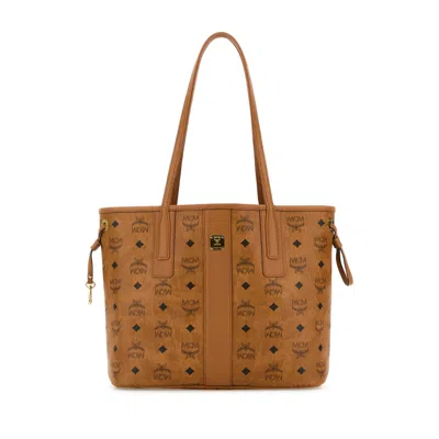 Mcm Liz Small Reversible Shopping Bag In Brown