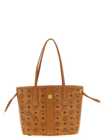 Mcm Liz Small Reversible Shopping Bag In Brown