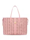 Mcm Liz Shopper In Visetos In Pink