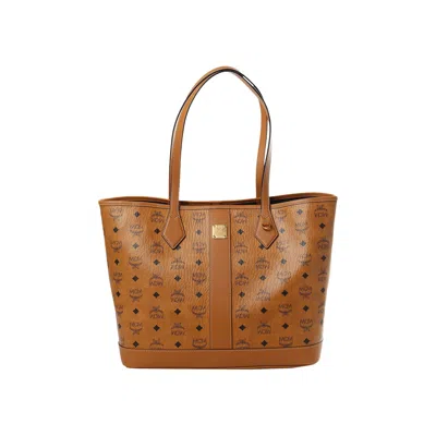 Pre-owned Mcm Liz Vi Shopper Medium Bag 'cognac' | Tan | Men's Size Onesize In Brown