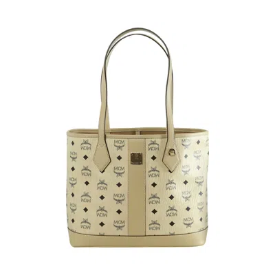 Pre-owned Mcm Liz Vi Shopper Small Bag 'beige/black' | Cream | Men's Size Onesize