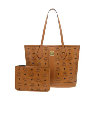Mcm Liz Vi Shopper Small Bag In Brown