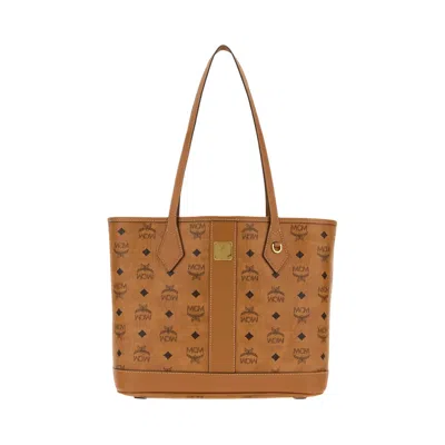 Pre-owned Mcm Liz Vi Shopper Small Bag 'cognac' | Tan | Men's Size Onesize