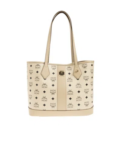 Mcm Small New Liz Shopper In Neutral