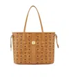 Mcm Liz Small Reversible Visetos Shopper Tote In Brown