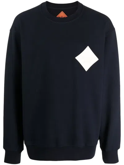 Mcm Laurel Diamond-embroidery Sweatshirt In Blue