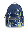Mcm Logo Backpack In Blue