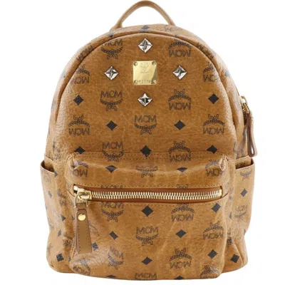 Mcm Logo Backpack Pvc Mmk2ave20 In Brown