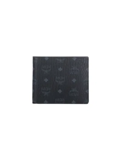 Mcm Logo Bi-fold Wallet Black