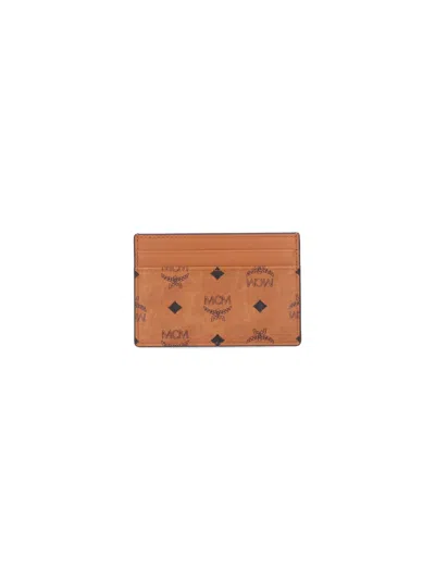 Mcm Logo Card Holder In Brown