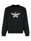 Mcm Classic Logo Sweatshirt In Organic Cotton In Black