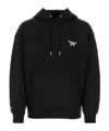 Mcm Logo Detailed Drawstring Hoodie In Black