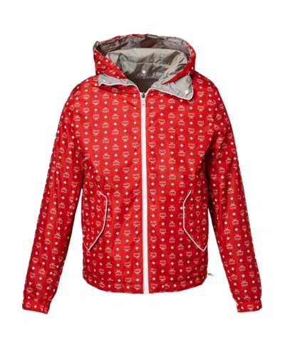 Mcm Logo Double-sided Casual Jacket In Red