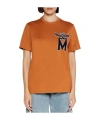 Mcm Logo-patch T-shirt In Orange