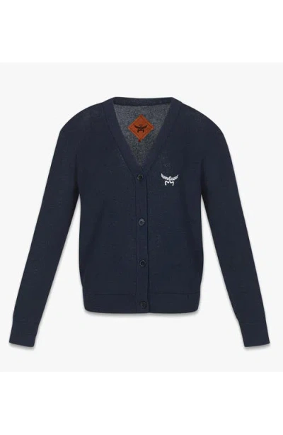 Mcm Logo Embroidery Knit Cardigan