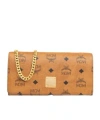 Mcm Rectangular Shape Crossbody Bag With Chain Strap In Nude