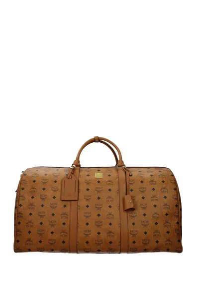 Mcm Logo Handbag In Brown