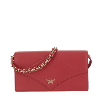 Mcm Logo Leather Shoulder Bag