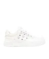 Mcm Printed Canvas Terrain Sneakers In White