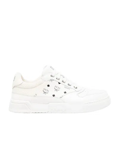 Mcm Logo Logo Low-cut Skate Shoes In White