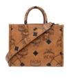 Mcm Logo Logo Shoulder Bag In Brown