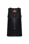 Mcm Stretch Jersey Top With Sequins In Black
