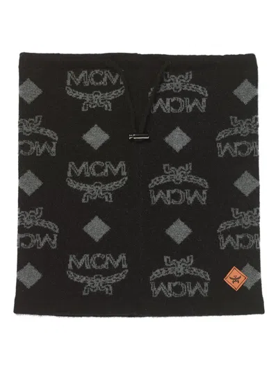 Mcm Logo-patch Neck Warmer In Black