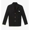 Mcm Logo Patch Ponte Blazer In Black