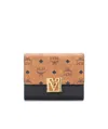 Mcm Logo Pattern Wallet In Multicolor