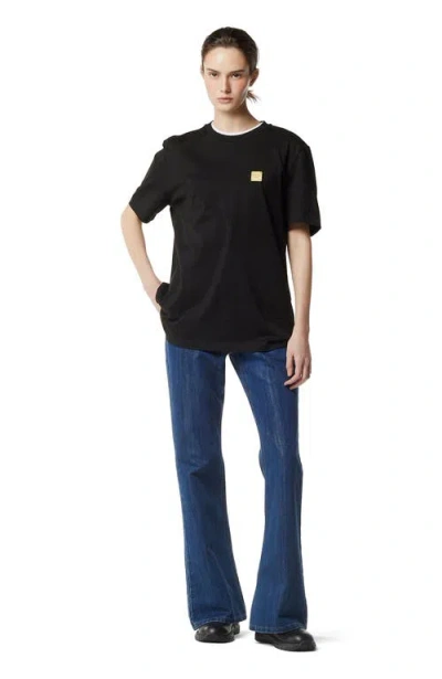 Mcm Logo Plate T-shirt In Black
