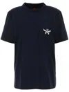 Mcm Loose Fit Cotton T-shirt With Ribbed Crew-neck In Blue