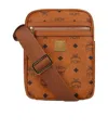 Mcm Logo-print Crossbody Messenger Bag In Brown