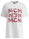 Mcm Crew Neck Graphic Print Short Sleeves In White