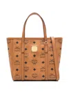 Mcm Logo-print Tote Bag In Brown
