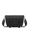 Mcm Logo Printed Messenger Bag