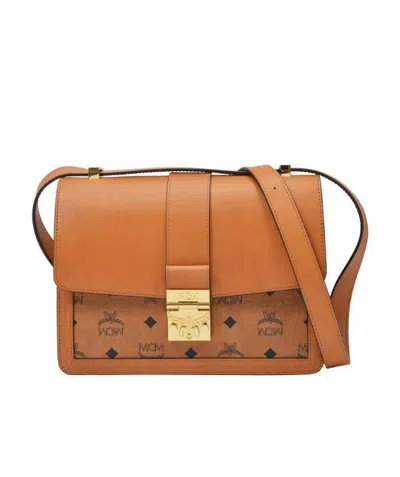 Mcm Logo Printed Shoulder Bag In Multicolor