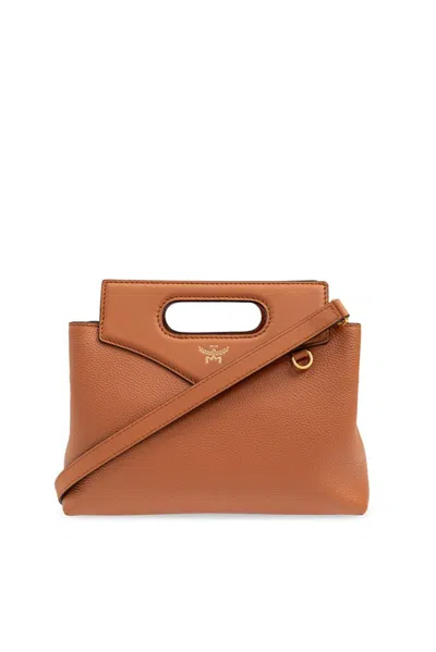 Mcm Mini Soft Diamond Tote Bag In Brown