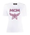 Mcm Logo Round Neck T-shirt In White