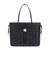 Mcm Medium Liz Reversible Shopper In Black