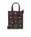 Mcm Logo Shoulder Bag In Black