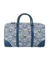 Mcm Logo Shoulder Bag In Blue