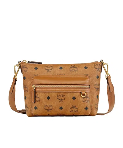 Mcm Logo Shoulder Bag In Brown