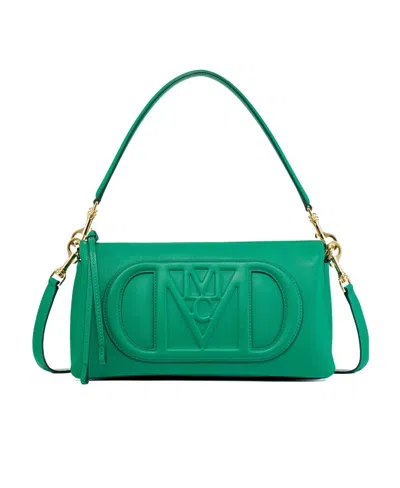 Mcm Logo Shoulder Bag In Green