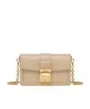 Mcm Logo Shoulder Bag In Nude