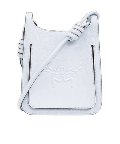 Mcm Logo Shoulder Bag In White