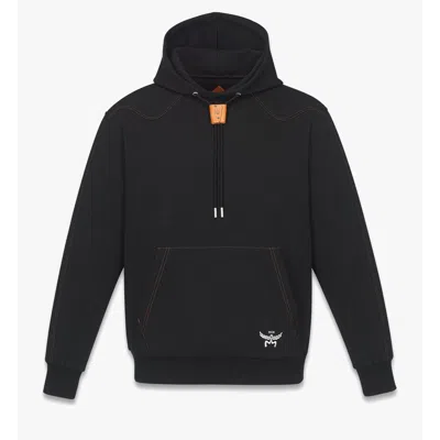 Mcm Logo Stitch Ponte Hoodie In Black