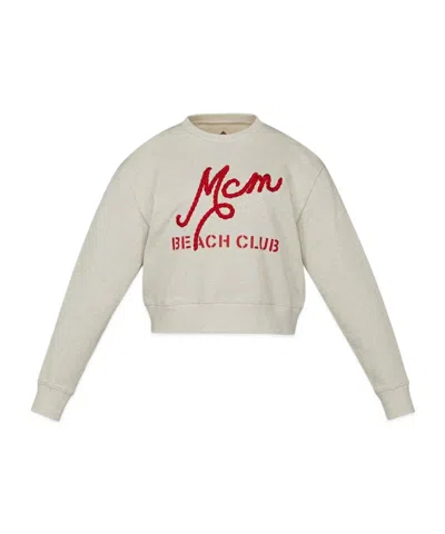 Mcm Logo Sweater In White